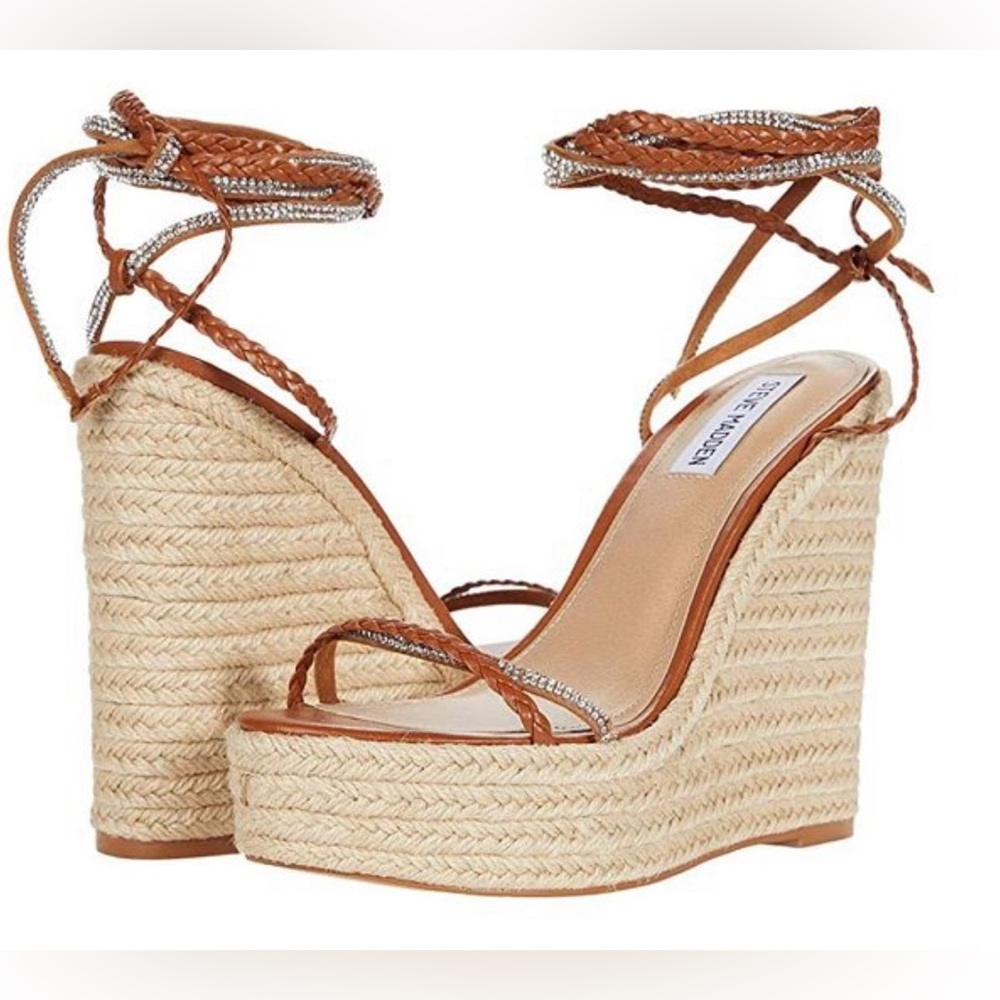 Steve Madden Brown Wedge Sandals - Cloudia